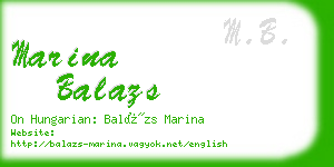 marina balazs business card